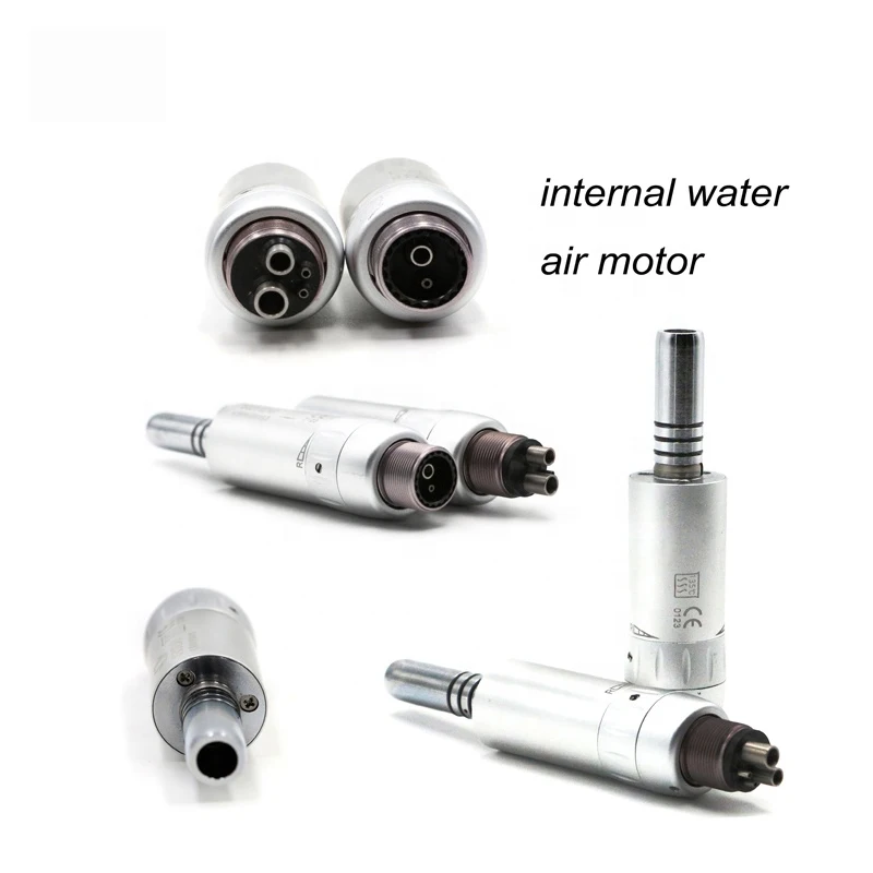 
1:1 Inner Water Spray low speed handpiece kit set with push button contra angle/dental straight/air motor 