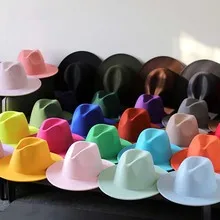 HT-652 Ретро Широкий Стильный Fedora шляпы для женщин оптовая продажа 2022 Модные 100% шерстяного войлока фетровая