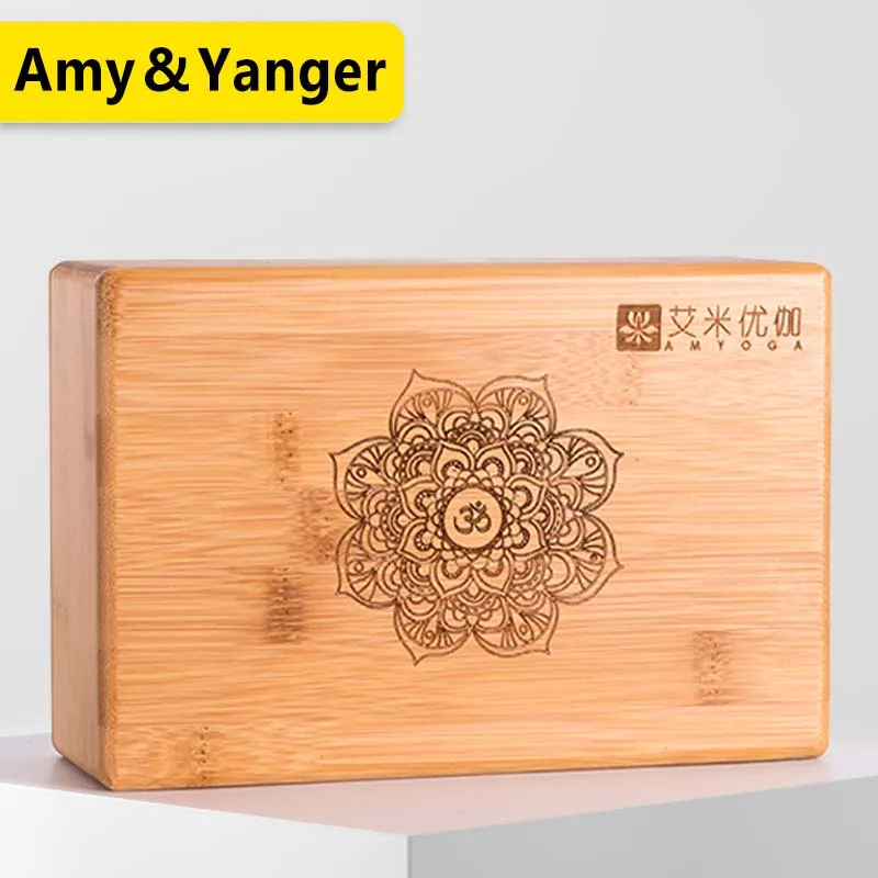 BSCI factory wholesale custom print organic bamboo yoga block wood eco friendly