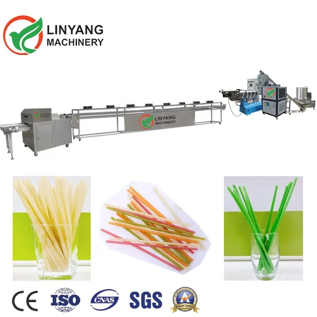 Excellent performance and quality NATURAL STRAW MADE FROM RICE FLOUR disposable drinking straws machine