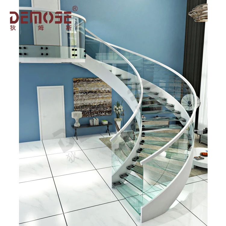 
modern and luxury stair handrail residential stairs double steel plate 