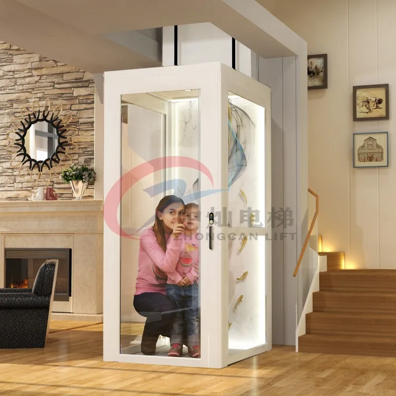Customized Home Elevator Lifts 1 floor 2 floors 3 Floors Small Residential Home Lift for Outdoor