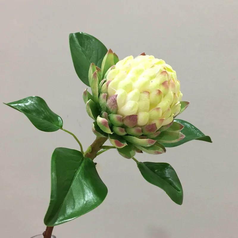 Large-size emulation king protea for home wedding decor protea artificial flowers