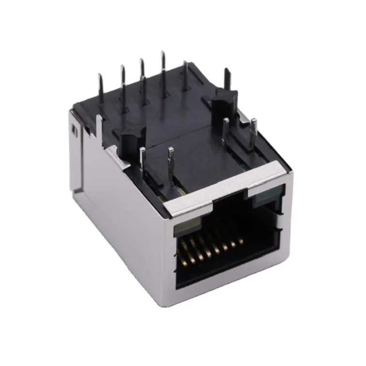 Single Port Connecteur RJ 45 Female Connector Jack Lan Network RJ45 Socket Connector With Led Light