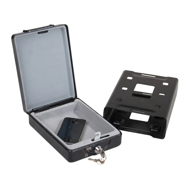 Design Portable Lockable Cable Key Lock Car Gun Safe Security Intelligent Hidden Portable Car Safe Box
