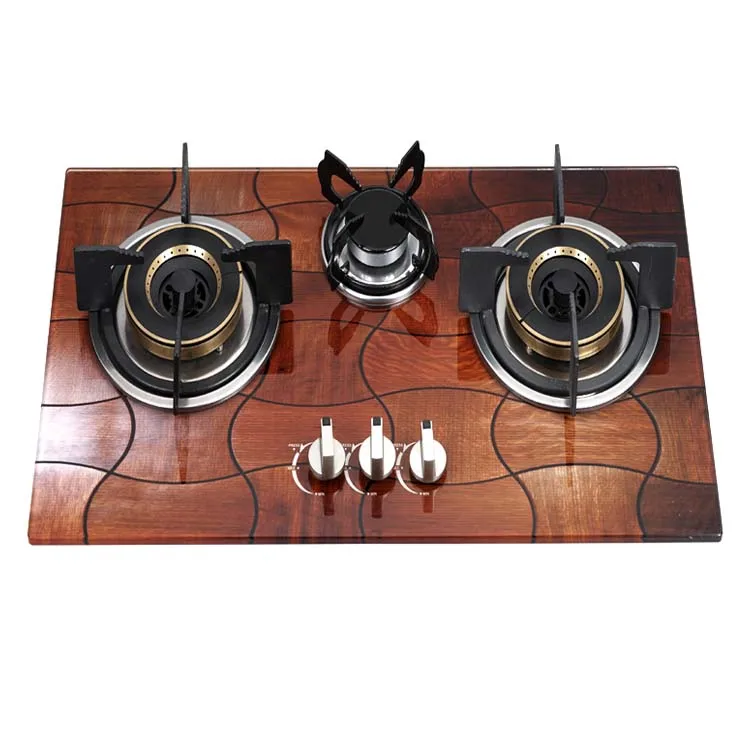 Factory Sale 3 Burner Dining Table Gas LPG Stainless Steel Gas Stove Cookware