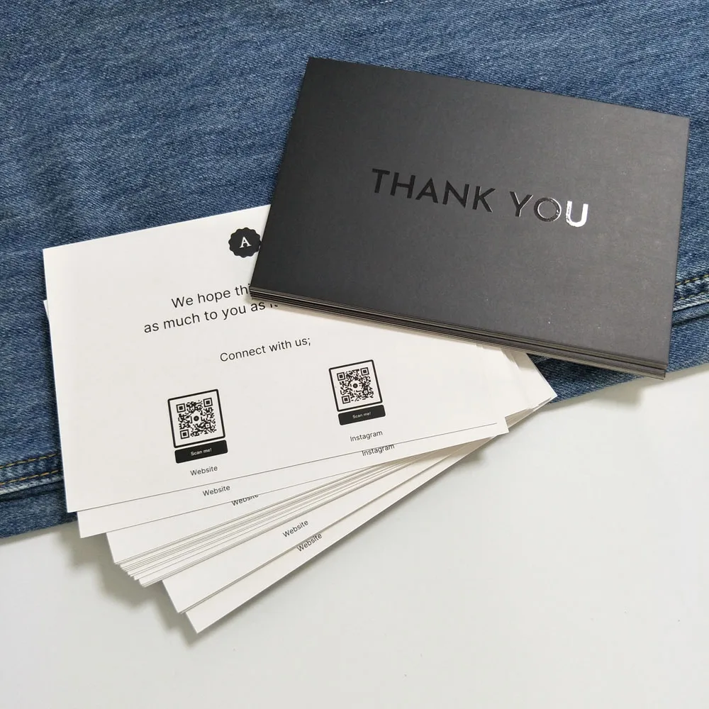 Colorful Paper Business Thank You Cards High Quality Custom paper Cards Printing