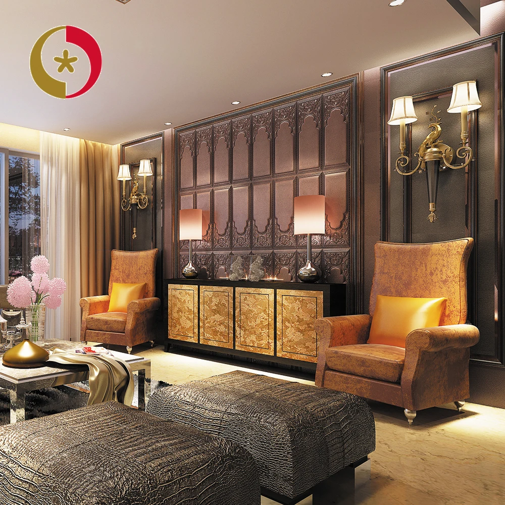 
Modern european luxury faux leather soft panel 3d panel wall with diamond model 