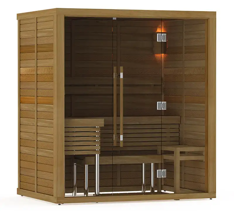 Sauna Glass Room Tempered Clear Glass Steam Shower Room With Stainless Steel 304 Accessories