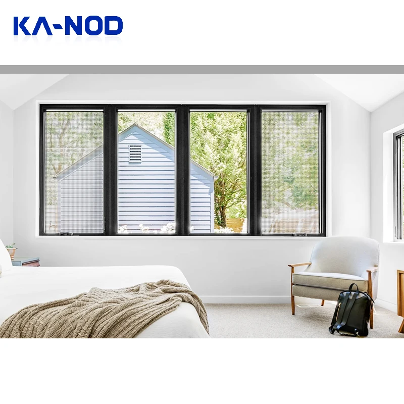 Residential Project Aluminum windows doors thermal break Low E Glass steel window design for sliding window