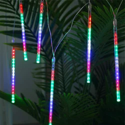 Waterproof Solar LED Meteor Shower Rain Lights Outdoor Christmas Meteor LED Tree Lights Solar For Holiday Party Decor