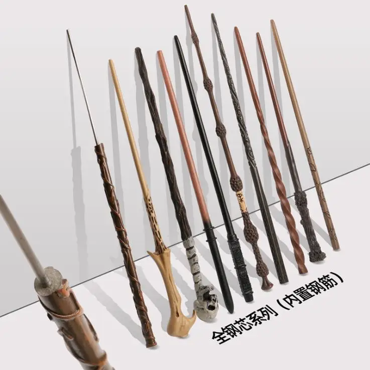 Harry Wands Colsplay Metal/Iron Core Dumbledore Magical Wand Varinhas Kid Magic Wand With Box with Gift Harry Prop