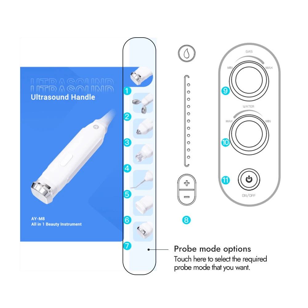 Synogal customized logo portable 7 in 1 EMS ultrasonic face deep cleaning hydro facial beauty machine