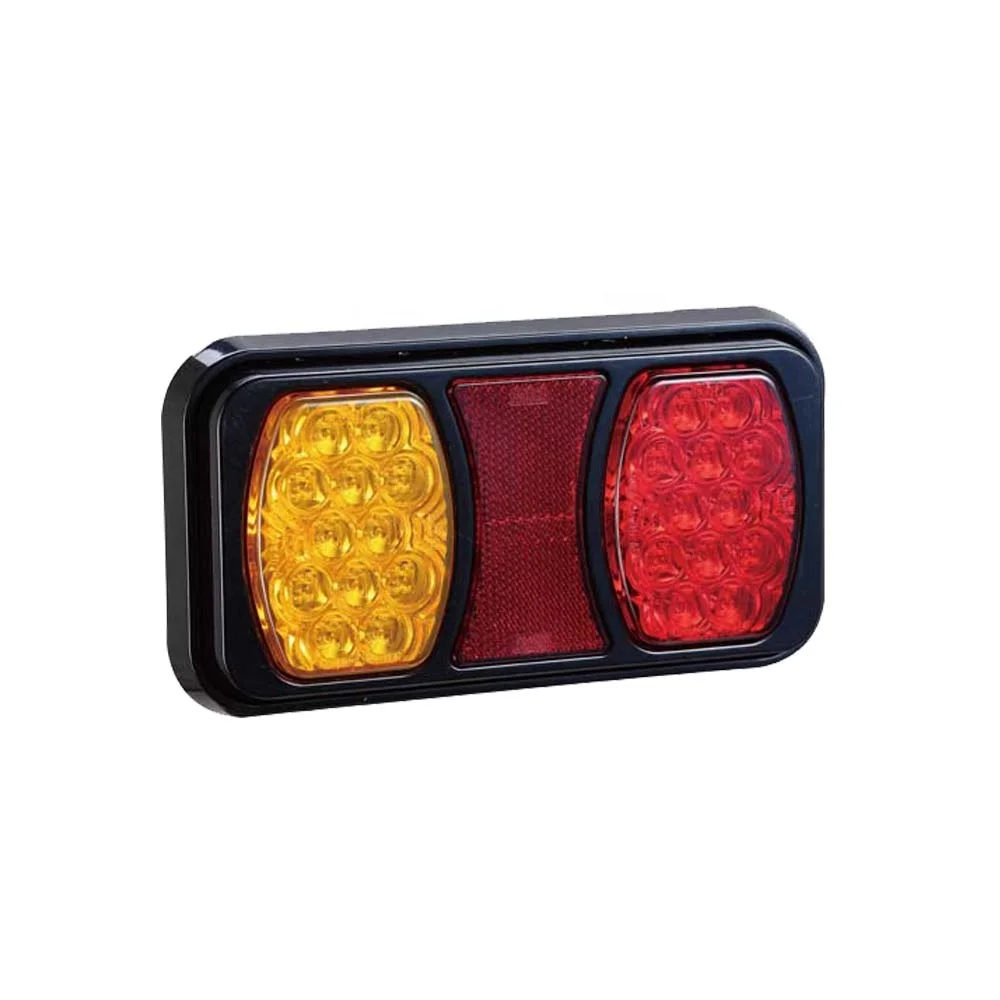 E-MARK ADR Approval UV PC Turn Indicator Stop Tail Rectangle LED Tail Lights 24V Truck