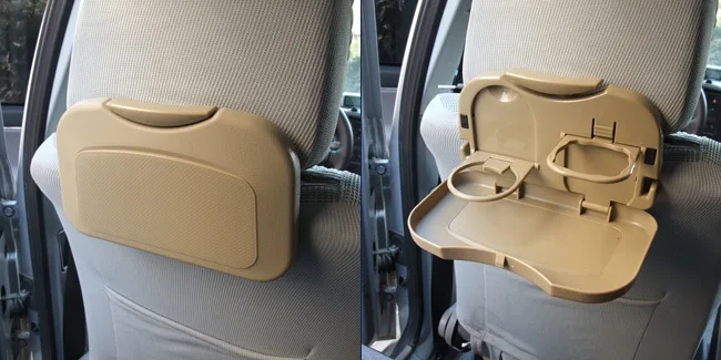 Foldable Car Back Seat Table Cup Holder Drink Tray Used For Storing Beverage Bottles And