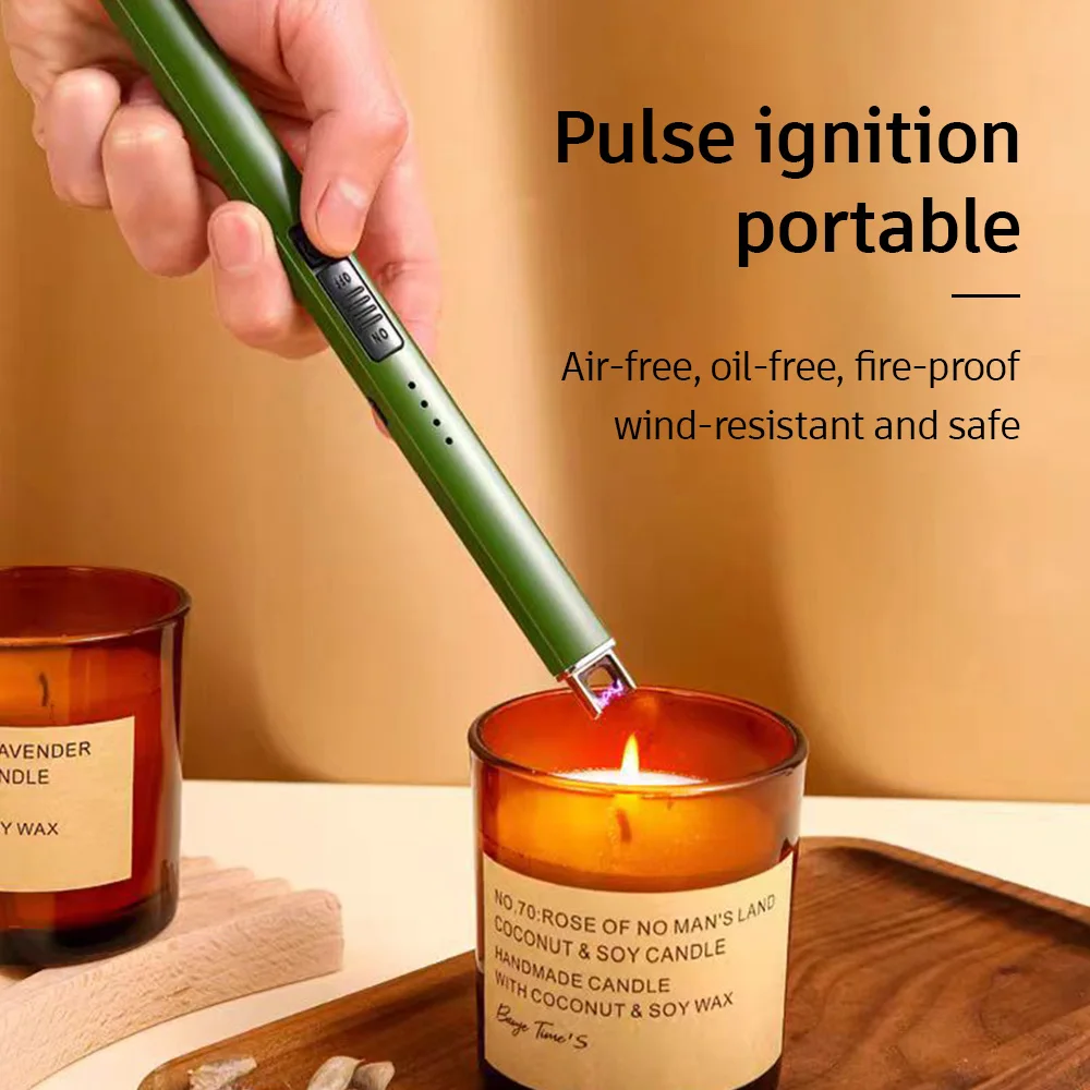 Wholesale High Quality Windproof Plasma Arc USB Rechargeable Electric Lighter for Candle and BBQ