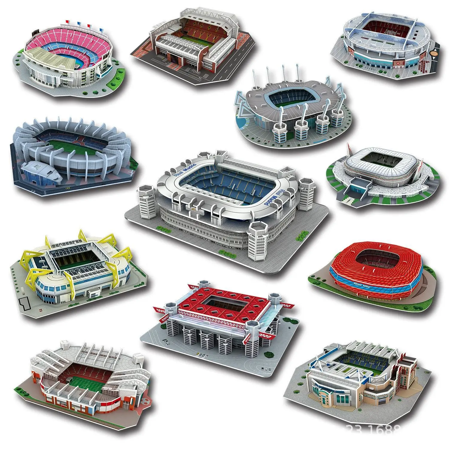 3D Puzzles Paper DIY Soccer Field Building Handicrafts Kids Toys Hobby Gift Set Educational Toys