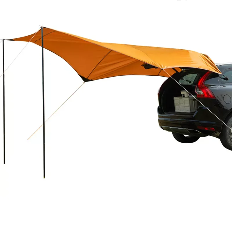 Good Quality Outdoor Awning Camping Portable Foldable Waterproof Car Roof Top Tents Sunshade Simple Motorhome Car Rear tent