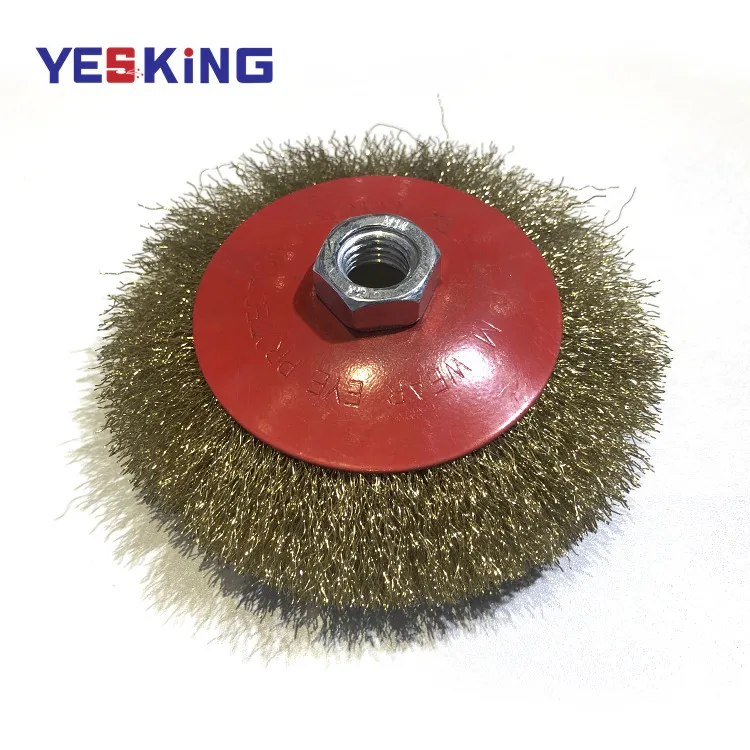 Новое поступление, Высококачественная ОБЖИМНАЯ проволока с латунным покрытием, круглая щетка, проволока из нержавеющей стали, круглая щетка для полировки поверхности машины