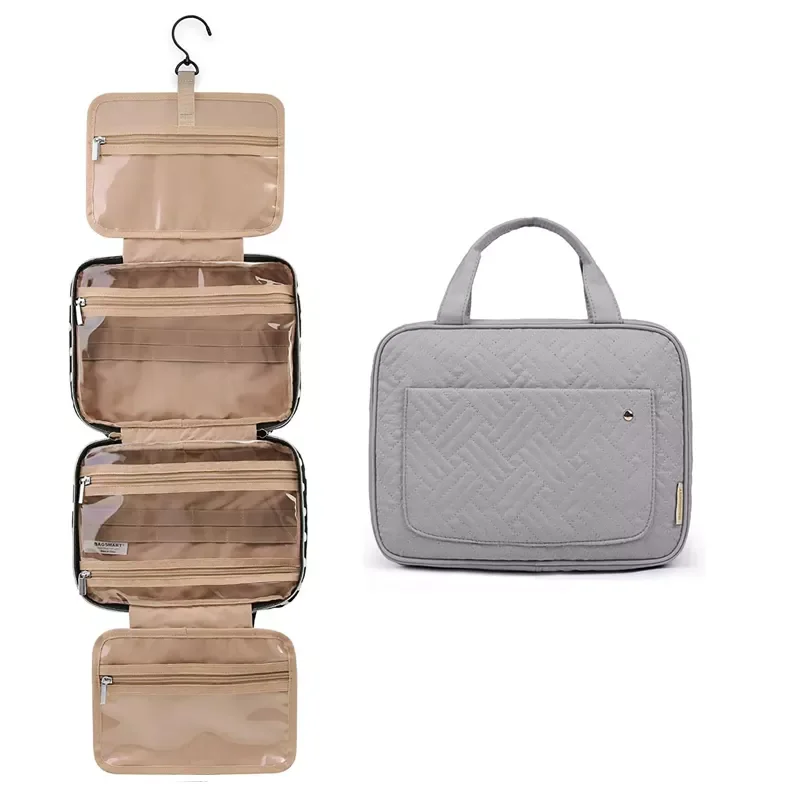 4 Sections Hanging Travel Toiletry Bag Organizer Large Makeup Cosmetic Case folding suit bag Beauty Cosmetic Case