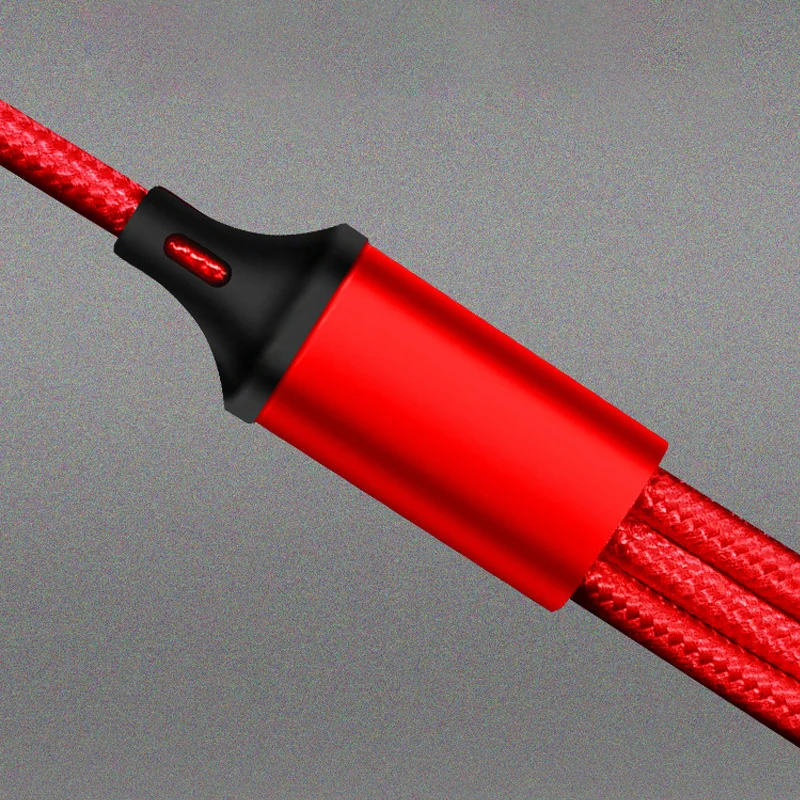 Double Side Electronic Tester 2.0 Fabric Braided Mobile Phone Cables Fast Long Charging Usb Cable Data Line for