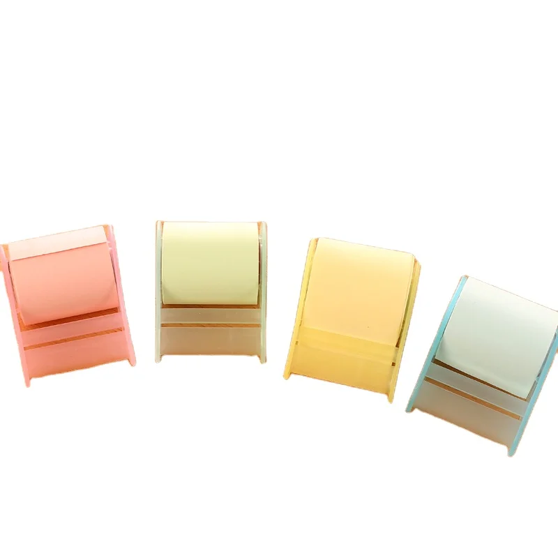Wholesale Cheap Removable Colorful Sticky Note Promotional Stationary Cute Roll Paper Tape Holder Stickers In Stock