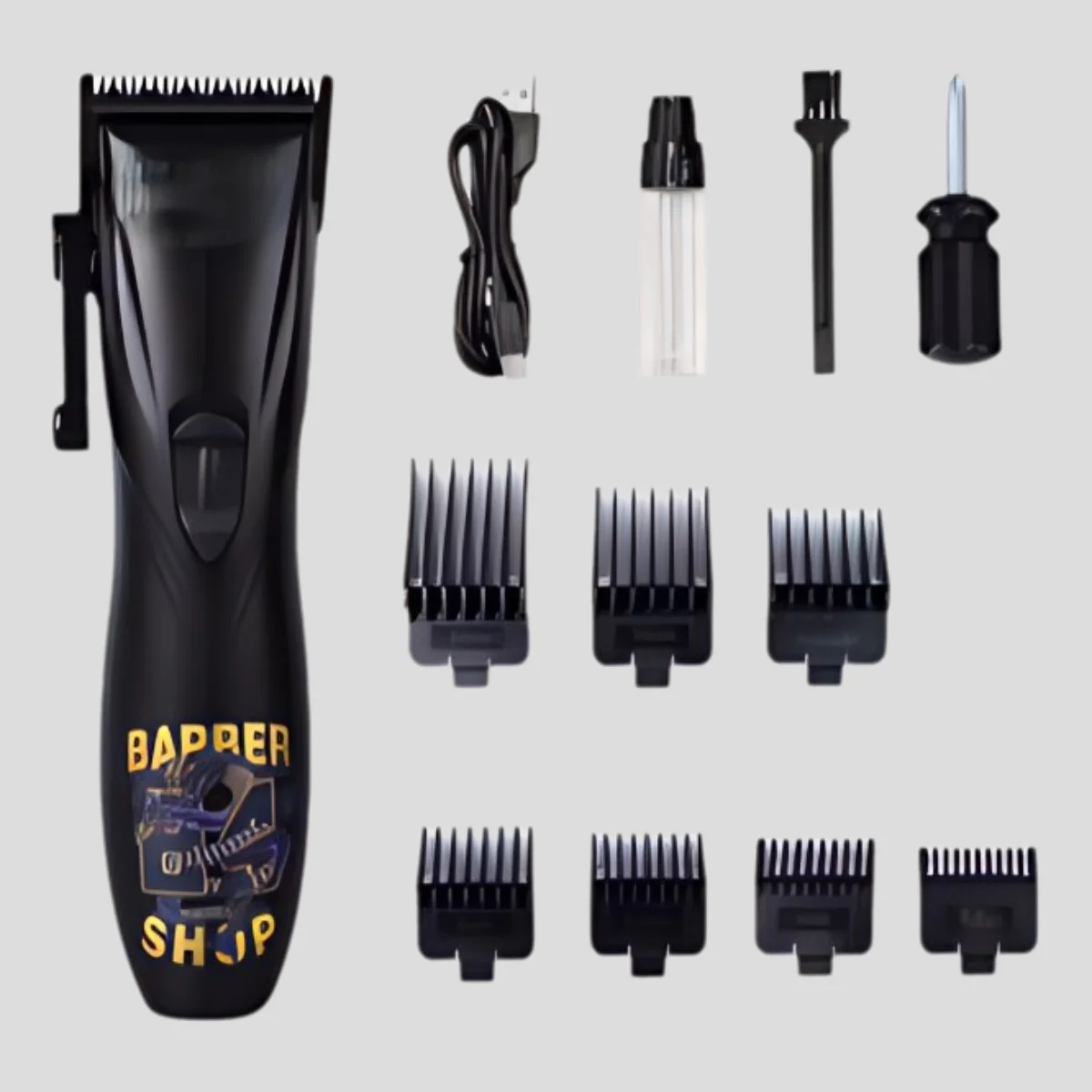 Rechargeable Professional Hair Clippers and Trimmer Kit for Men Cordless Barber Clipper