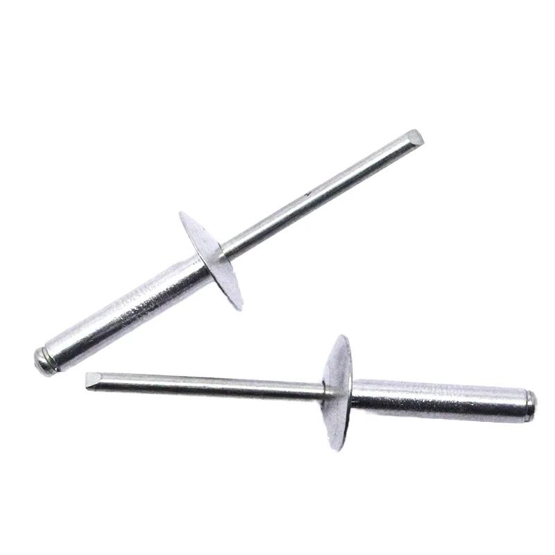 Large Flange Self-Plugging Open End Fastener Nails Pop Rivets Core Pulling Rivets Steel Brass Aluminum Blind Rivet Decorative
