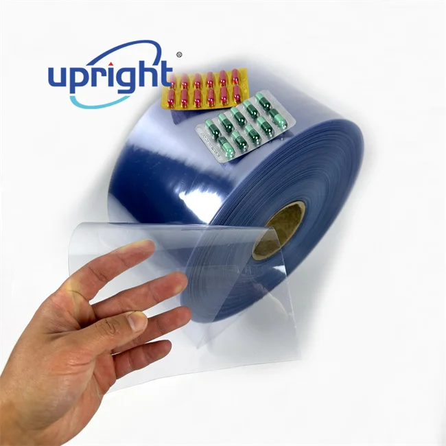 Upright 0.1mm PVC Thin Plastic Rigid Sheet polymer transparent rigid clear vacuum forming plastic pvc sheet
