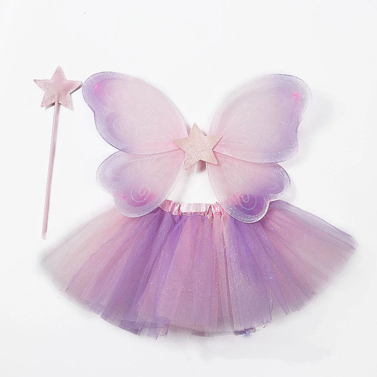 Wholesale Princess Fairy Tutu Skirt Star Girl Tulle Skirt With Fairy Wand Fancy Costumes Kids Summer Clothing