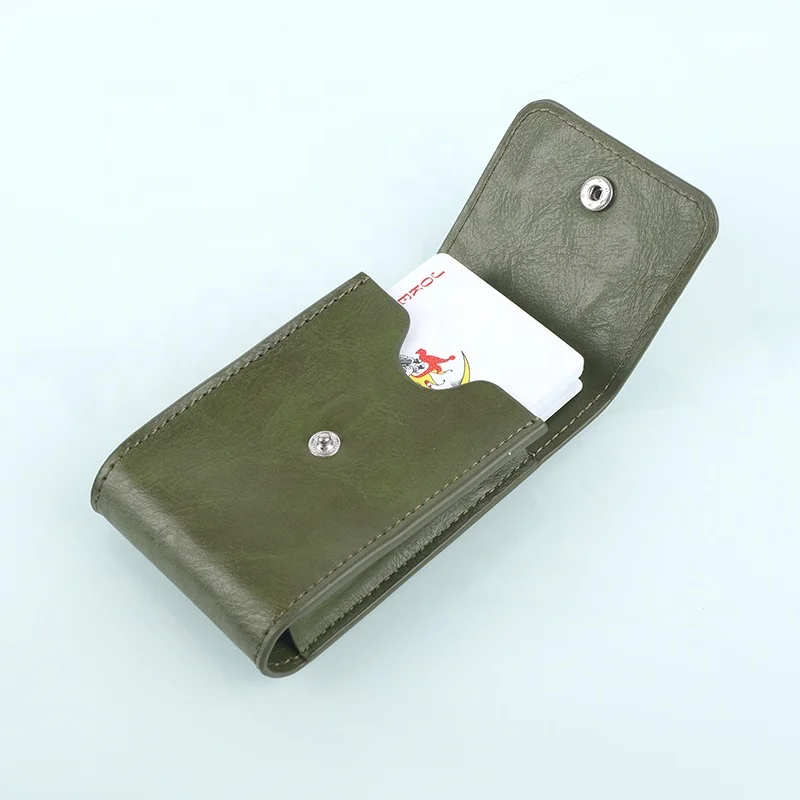Custom Travel Leather Playing Card Case Set