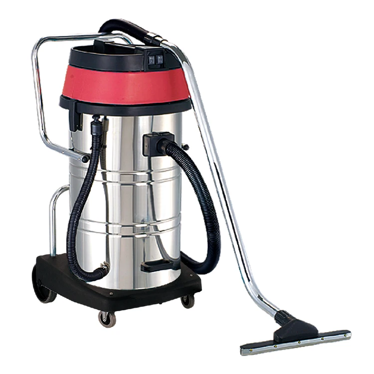 80L Stainless Steel China motor 3000W Industrial Vacuum Cleaner With Wheel for Warehouse concrete aspiradora industrial