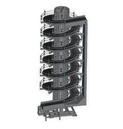 China high quality vertical spiral lifting conveyor for carton transfer flexible spiral screw conveyor systems