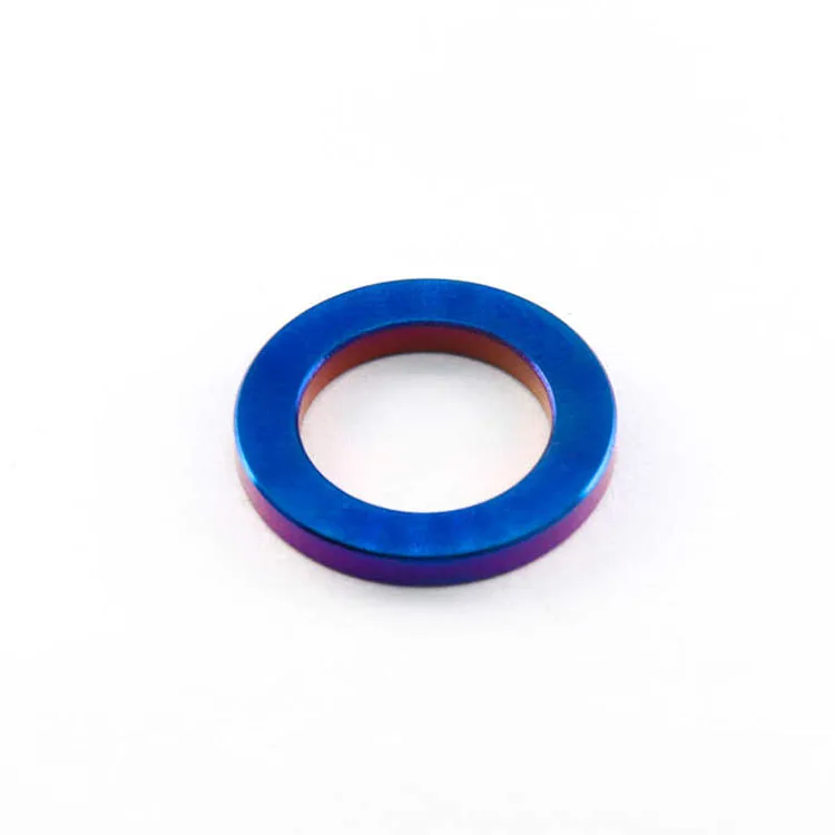 Wholesale Quality TC4-Titanium alloy Washers M4 M5 M6 M8 M10 Color Motorcycle Flat Washers gr5 flat thin titanium washer