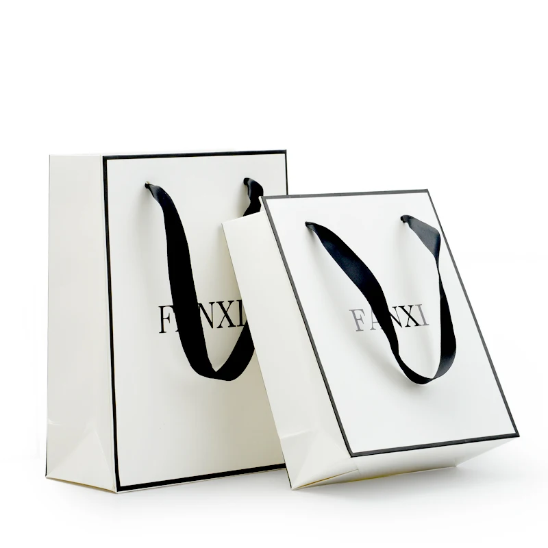 New brand thick  Coated big White Jewelry Packaging Paper Bags Wholesale Manufacturer Packaging & Storage Hot Sale