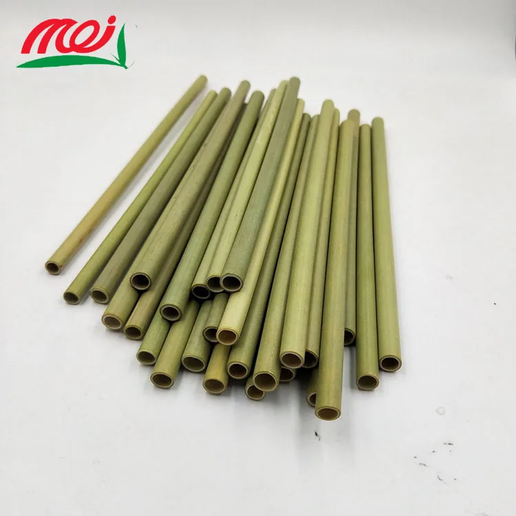 Cutlery Eco Friendly Small Hemp Biodegradable 7 inch natural bamboo Boba Fiber Disposable Fabric Drink straw