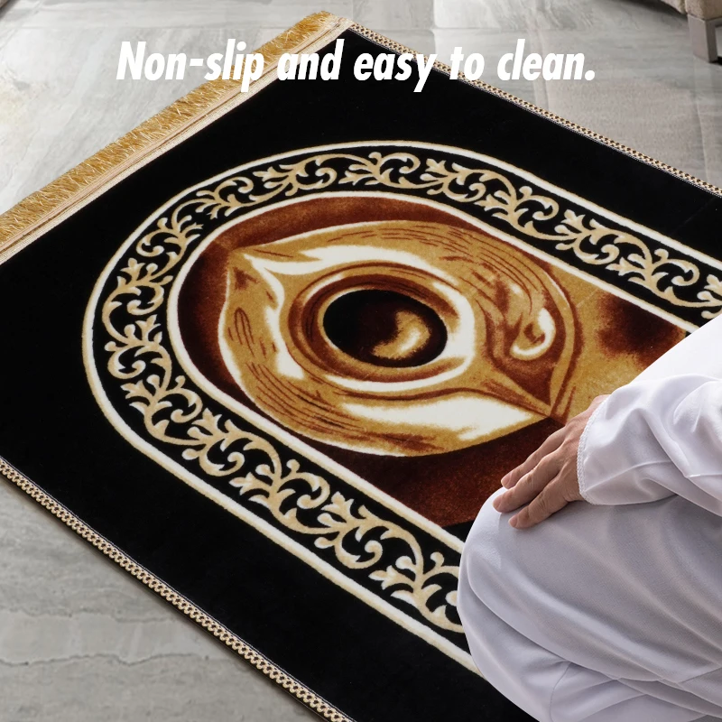 Non-slip machine washable Islam Muslim Janamaz Sajada eid mubarak Ramadan Islamic Sejadah Praying Rug Prayer Mat