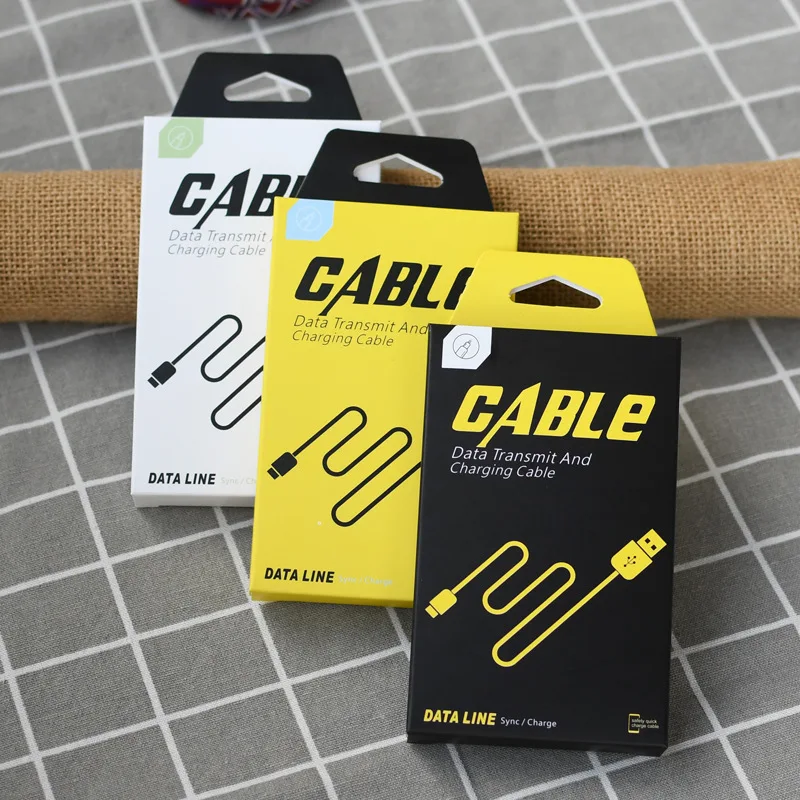 USB Type C Data Cable Packaging Box For Cellphone