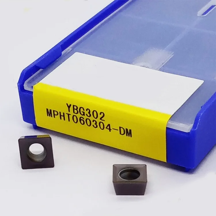 Safety milling cutter set square solid carbide face milling cutter CNC milling insert YBG302 MPHT060304-DM