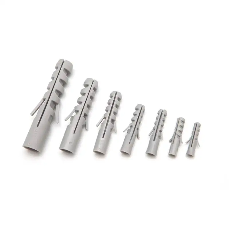 High Quality 6mm 7mm 8mm 10mm 12mm Plastic Nylon PE Screw Anchor Expand Nail Wall Plugs