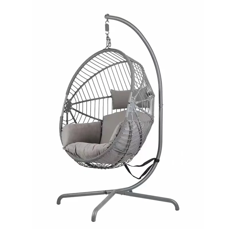 Modern Style Recliner Rattan Chair Egg Chair for Outdoor Living Room Furniture Cocoon-shaped Hammock Chair