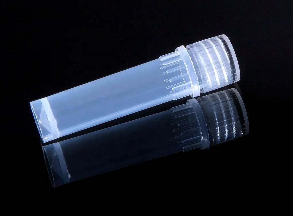 High-quality lab disposable plastic Made Of Pp Material Cryovial Tub 0.5 ML Screw Rnase & Dnase Free Sterile green
