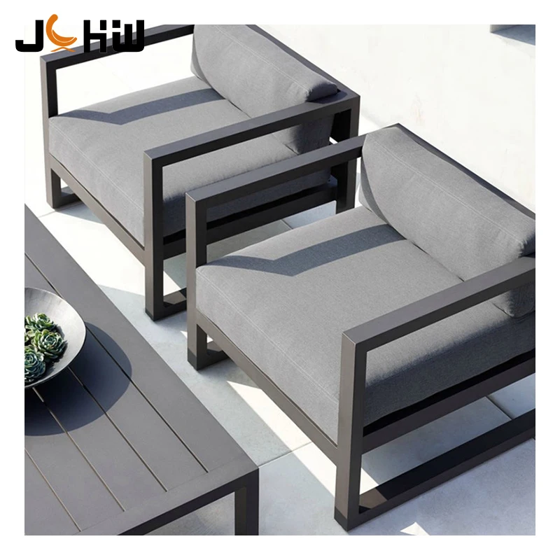 Factory price outdoor sofa set aluminum patio furniture sofa metal garden outdoor sofa