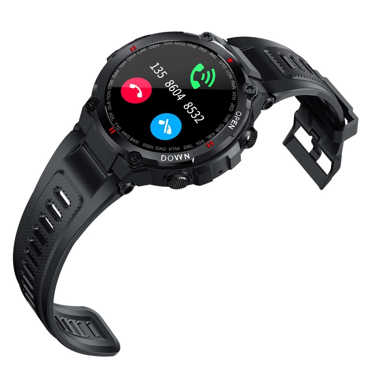 k22 OEM Customized Fitness Health 400 mAh Big Battery Bt Calling Smart Watches Fashion Outdoor Sport Watch K22