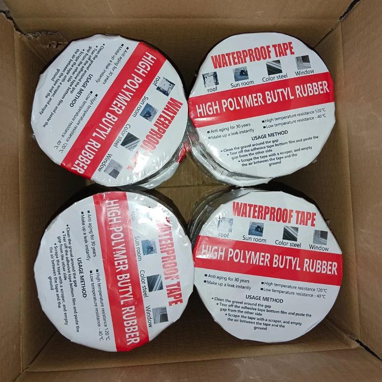 Waterproof sealing with self-adhesive waterproof butyl rubber adhesive tape