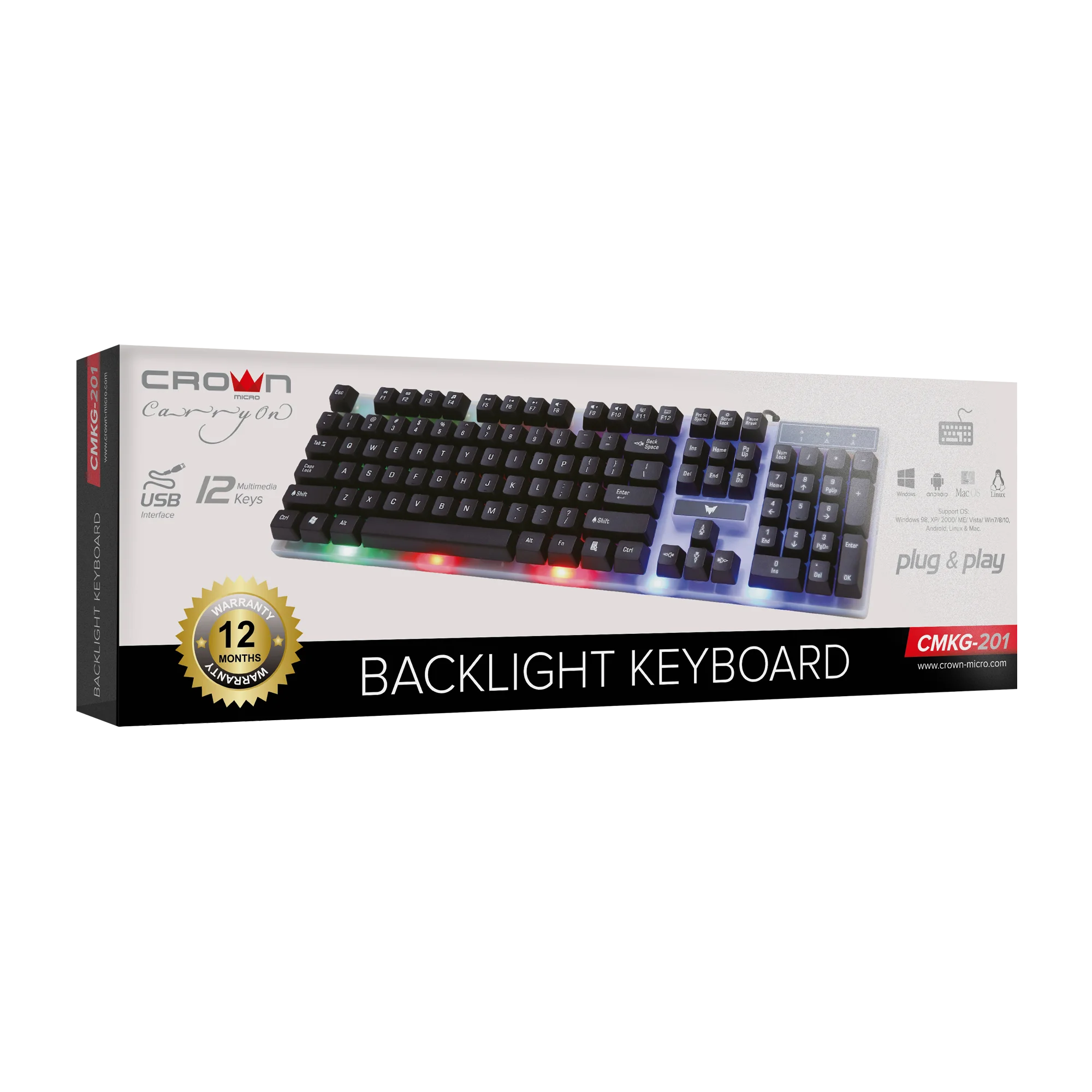 Spanish Abnt layout gaming keyboard at stock CMMK-201