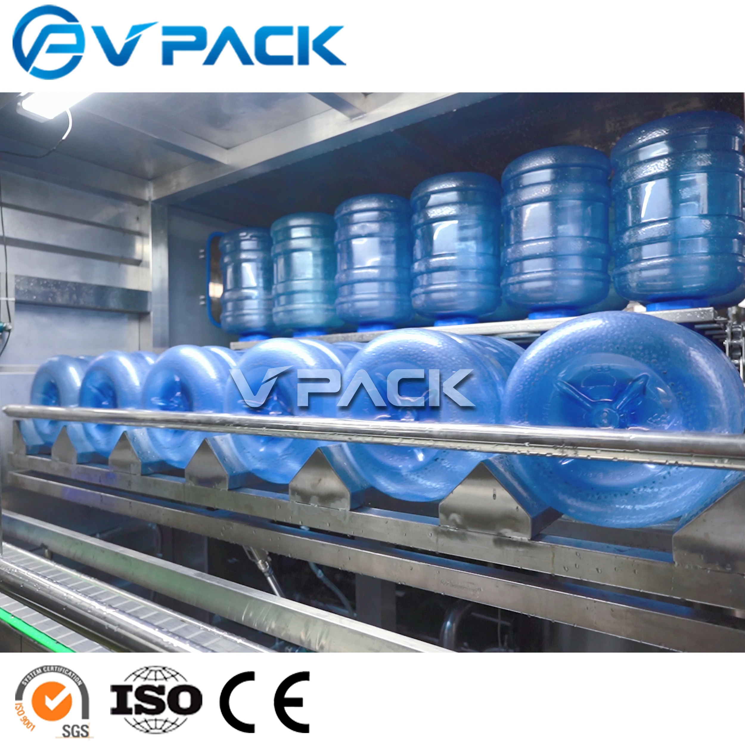 Automatic 1200BPH 5 gallon 18.9L PET PC barrel bottle drinking water filling machine