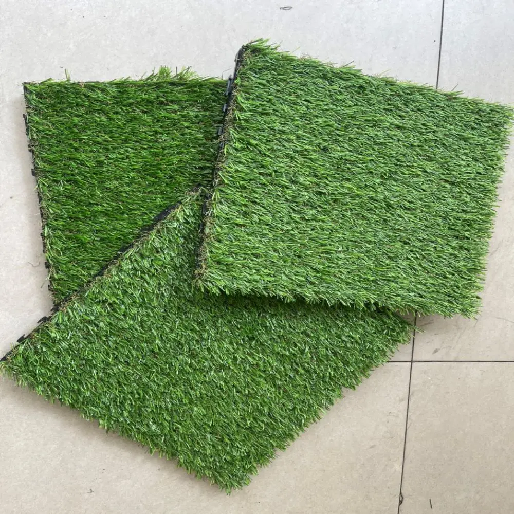 cheap price good quality gazon artificiel grass tiles green carpet artificial grass turf HPG-2014VN