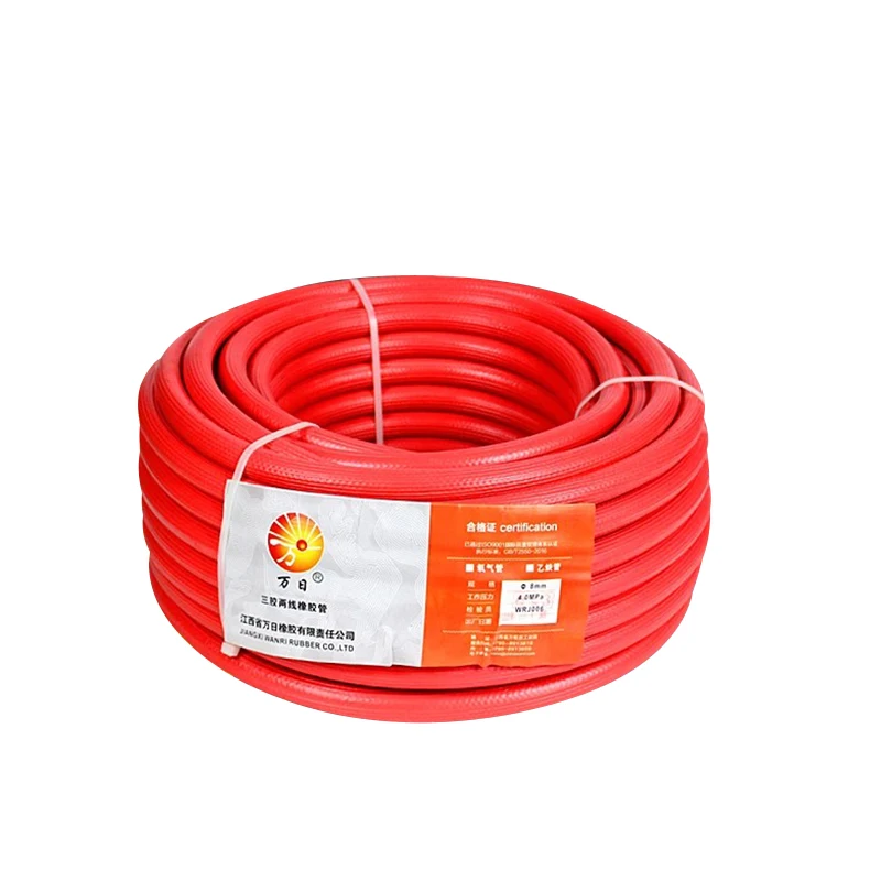 Кислородная ацетиленовая газовая труба 30 м/100 м красный и синий взрывозащищенный резиновый высокого давления двухцветный соединенный сварочный пистолет газовый ремень