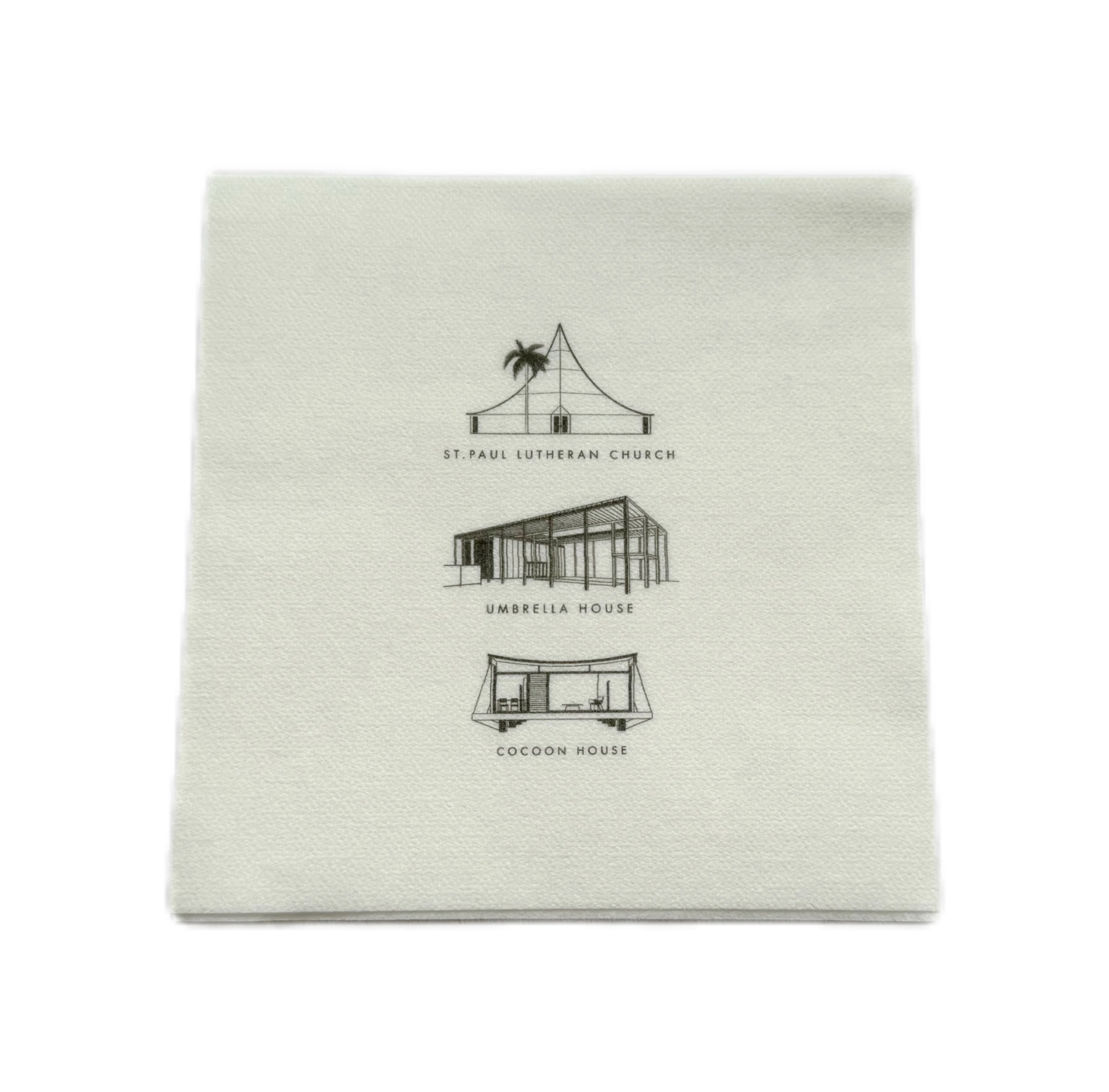 Wholesale Custom Logo Printed White Party Dinner Wood Pulp 3-ply Disposable Party Paper Napkins Dinner for Wedding Birthday